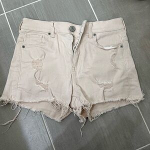 Express High Waisted Distressed Jean Shorts
